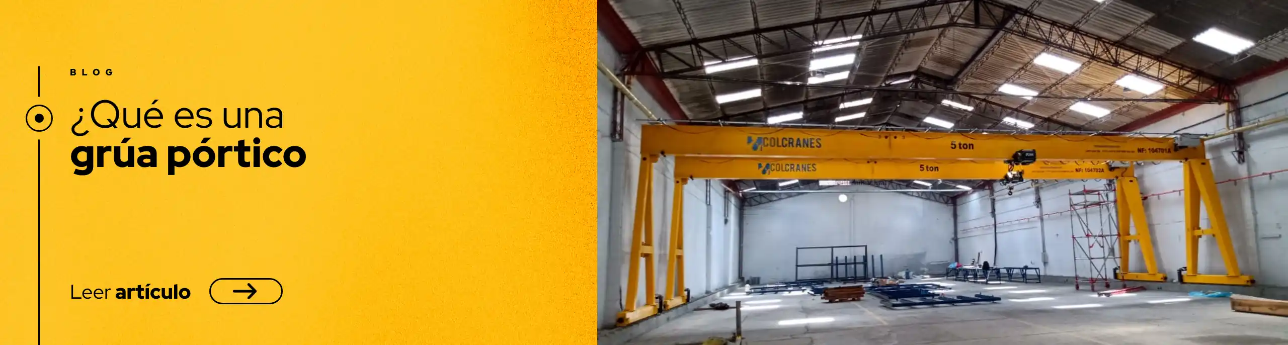Grúa pórtico: qué es, tipos y aplicaciones industriales